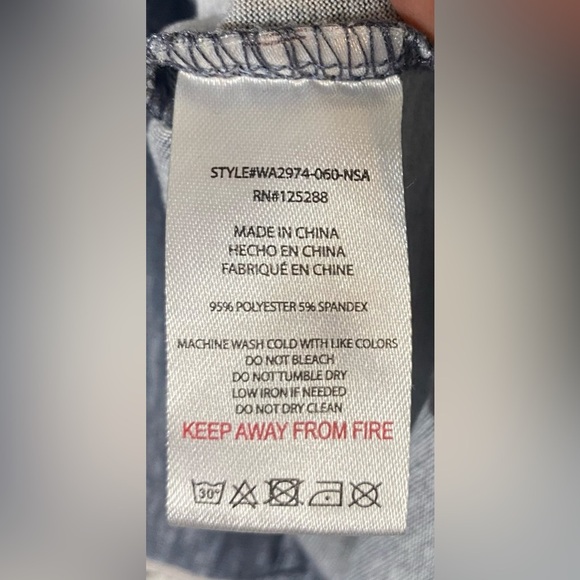 Rae Dunn PJ/Lounge Top “Dream” Gray Short Sleeve Button Up Notch Collar Sz M - Picture 5 of 5